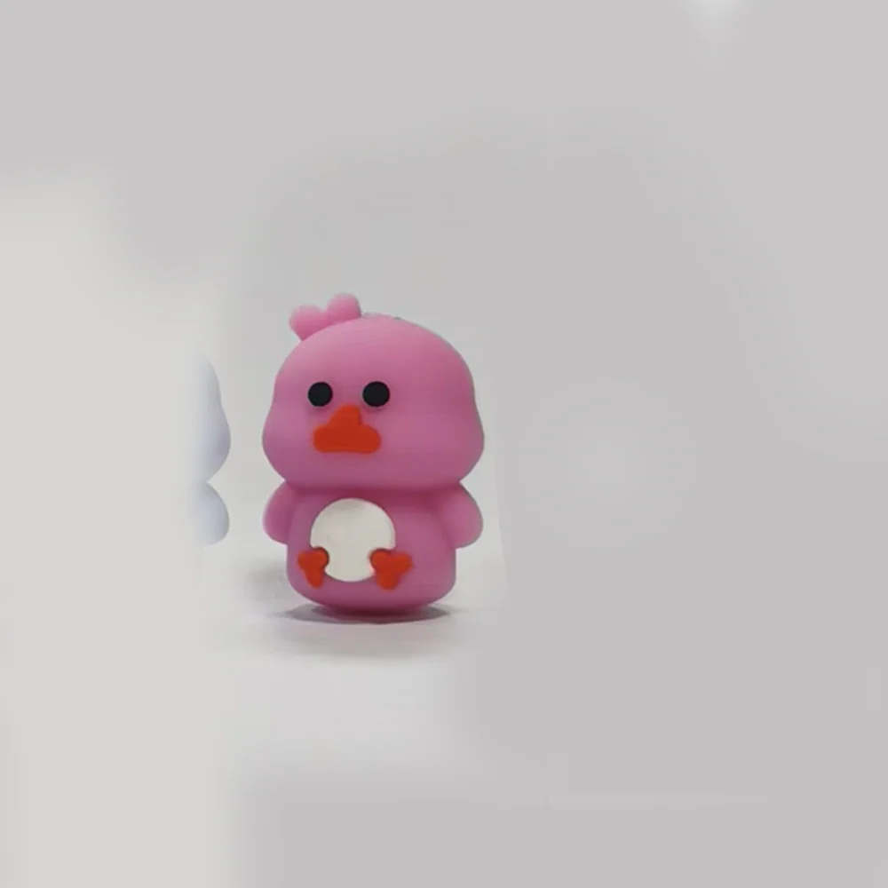 Wholesale 10pcs Cartoon 3D Cute chick duckling Silicone Beads